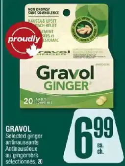 Jean Coutu Gravol Selected ginger antinauseants offer