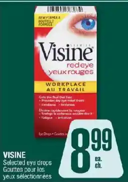 Jean Coutu Visine selected eye drops offer