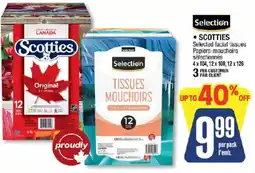 Jean Coutu Scotties selected facial tissues offer