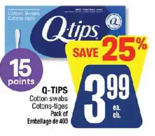 Jean Coutu Q-tips cotton swabs offer