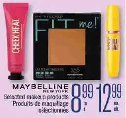 Jean Coutu Maybelline New York selected makeup products offer