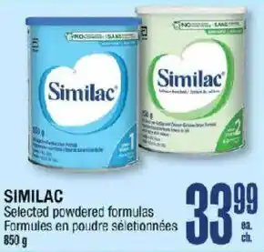 Similac selected powdered formulas