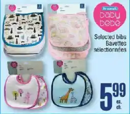 Jean Coutu Pursonic baby bebe selected bibs offer
