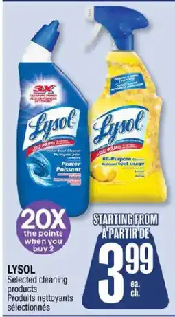 Jean Coutu Lysol selected cleaning products offer