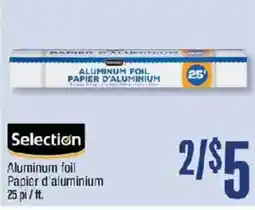 Jean Coutu Selection aluminum foil offer