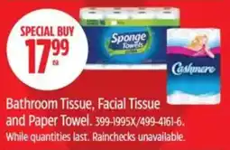 Canadian Tire Bathroom Tissue Facial Tissue and Paper Towel offer