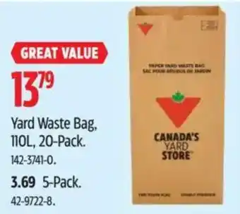 Canada's yard store yard waste bag