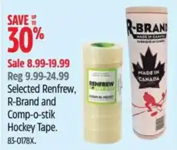Canadian Tire Selected Renfrew R-Brand and Comp-o-stik Hockey Tape offer
