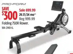 Canadian Tire Pro-form folding 750r rower offer