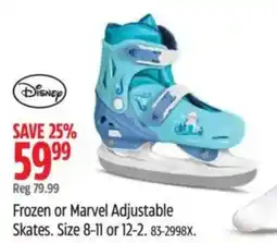 Canadian Tire Disney Frozen or Marvel Adjustable Skates offer