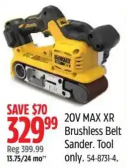 Canadian Tire DeWalt 20V MAX XR Brushless Belt Sander offer