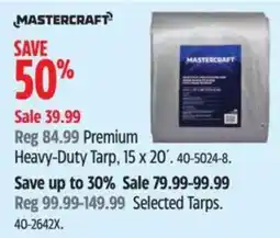 Canadian Tire Mastercraft premium heavy-duty tarp offer