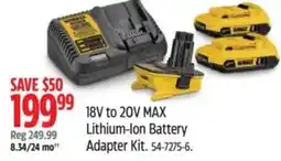 Canadian Tire DeWalt 18V to 20V MAX Lithium-Ion Battery Adapter Kit offer