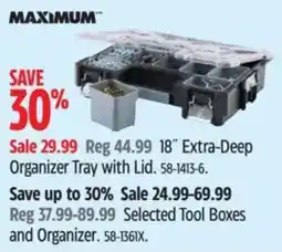 Canadian Tire Maximum 18" Extra-Deep Organizer Tray with Lid offer