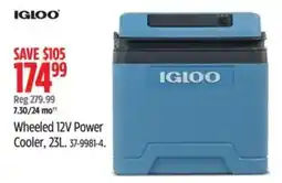 Canadian Tire Igloo wheeled 12v power cooler offer