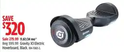 Canadian Tire Gravity X3 Electric Hoverboard, Black offer