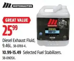 Canadian Tire Motomaster diesel exhaust fluid offer
