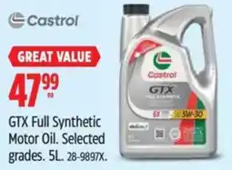 Canadian Tire Castrol GTX Full Synthetic Motor Oil offer