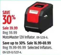 Canadian Tire Motomaster 12v inflator offer