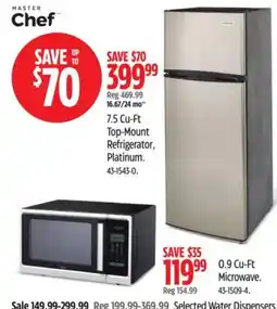 Canadian Tire Masterchef 7.5 Cu-Ft Top-Mount Refrigerator, Platinum offer
