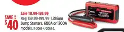 Canadian Tire Motomaster lithium jump starters offer
