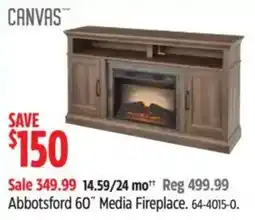 Canadian Tire Canvas abbotsford 60" media fireplace offer