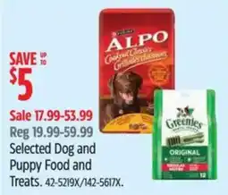 Canadian Tire Selected Dog and Puppy Food and Treats offer