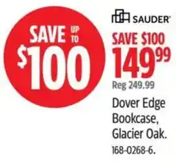 Canadian Tire Sauder Dover Edge Bookcase, Glacier Oak offer