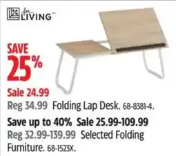 Canadian Tire for living folding lap desk offer