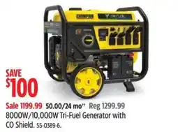 Canadian Tire Champion 8000W/10,000W Tri-Fuel Generator with CO Shield offer