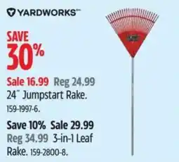 Canadian Tire Yardworks 24" Jumpstart Rake offer