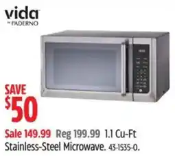 Canadian Tire Vida stainless-steel microwave offer