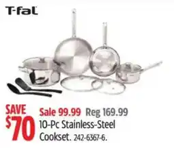 Canadian Tire T-fal 10-Pc Stainless-Steel Cookset offer