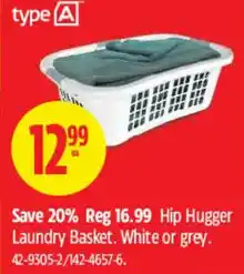 Canadian Tire type A Hip Hugger Laundry Basket offer