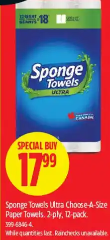 Canadian Tire Sponge Towels Ultra offer