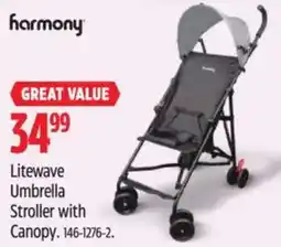 Canadian Tire Harmony Litewave Umbrella Stroller with Canopy offer