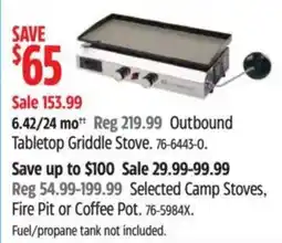 Canadian Tire Outbound Tabletop Griddle Stove offer