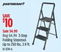 Canadian Tire Mastercraft 3-step folding stepstool offer
