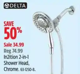 Canadian Tire Delta In2ition 2-in-1 Shower Head, Chrome. 63-1250-8. offer