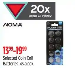 Canadian Tire Noma selected coin cell batteries offer