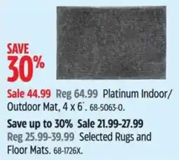 Canadian Tire Platinum indoor/outdoor mat offer