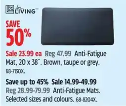 Canadian Tire for living anti-fatigue mat offer