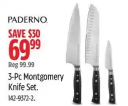 Canadian Tire Paderno 3-Pc Montgomery Knife Set offer
