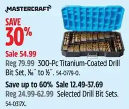 Canadian Tire Mastercraft 300-Pc Titanium-Coated Drill Bit Set offer