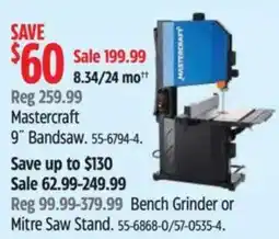 Canadian Tire Mastercraft 9" Bandsaw offer