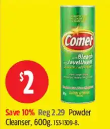Canadian Tire Comet powder cleanser offer