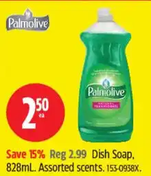 Canadian Tire Palmolive Dish Soap offer