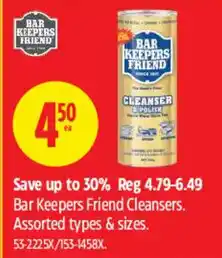 Canadian Tire Bar Keepers Friend Cleansers offer
