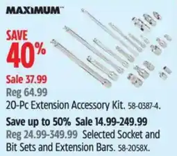 Canadian Tire Maximum 20-Pc Extension Accessory Kit offer