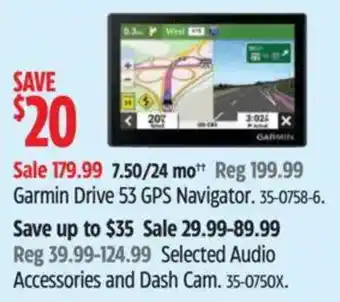 Canadian Tire Garmin Drive 53 GPS Navigator offer